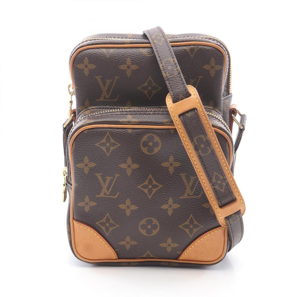 Louis Vuitton Amazon Shoulder Bag Canvas Leather Monogram Brown